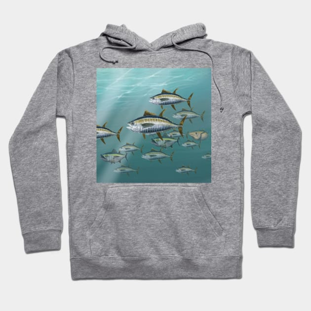 School of Tuna Hoodie by PeggyNovak